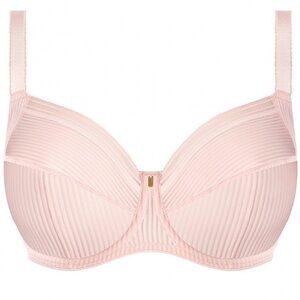 NEW Fantasie Fusion Underwired Support Bra 30DD Pinstripe Pastel Pink Demi Blush